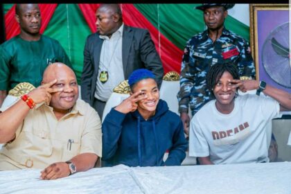 Osun Governor Adeleke Hosts Super Falcons Stars, Ajibade, Imuran